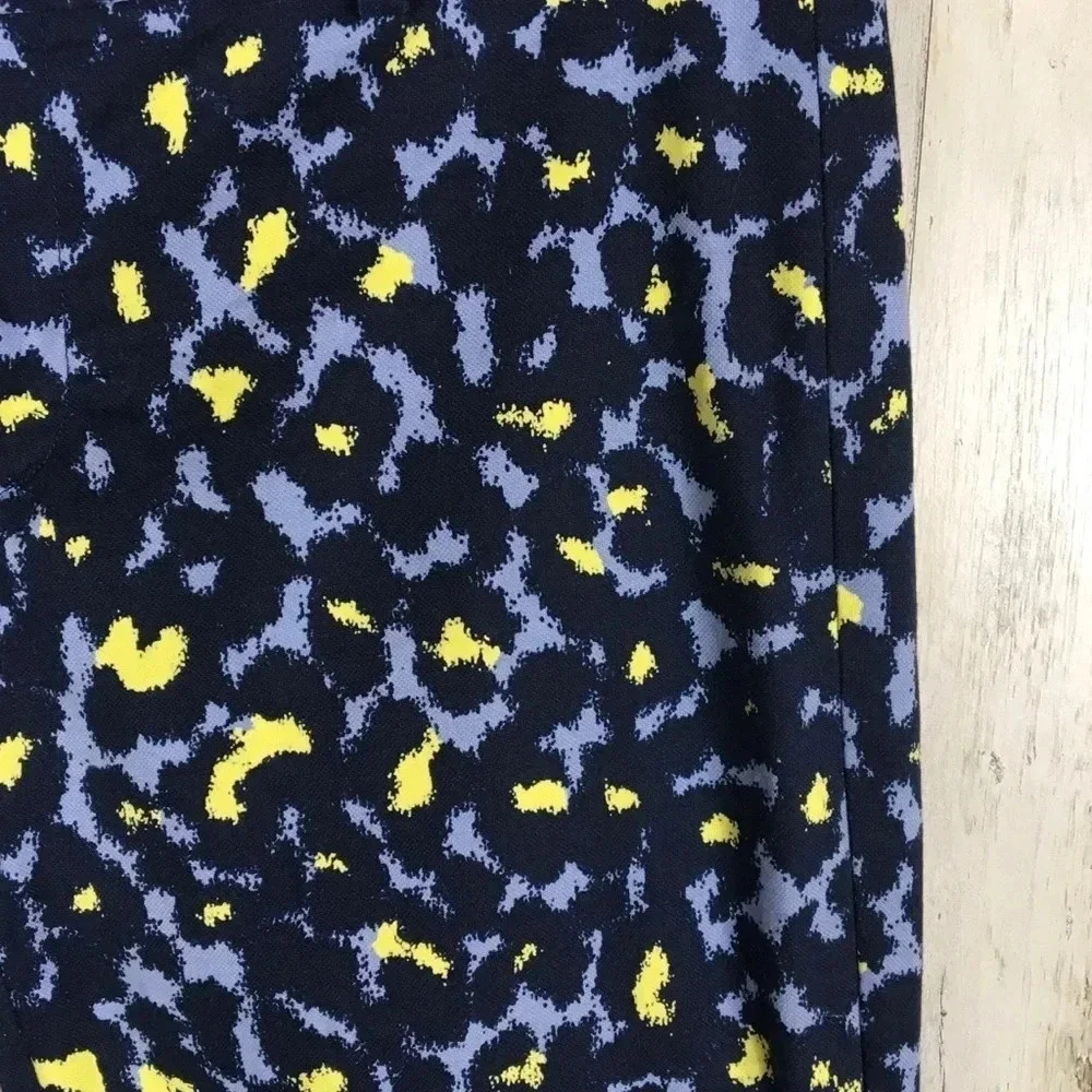 Gap Slim Cropped Animal Print Stretch Pants 0